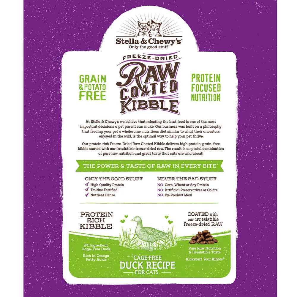 15% OFF: Stella & Chewy’s Freeze-Dried Raw Coated Kibble Cage-Free Duck Grain-Free Dry Cat Food 5lb