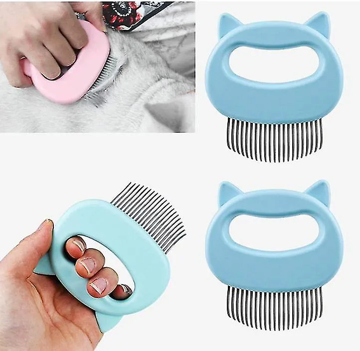 2Pcs blue Special hair stripper for dogs and cats, pet long hair and short hair comb AZ21929