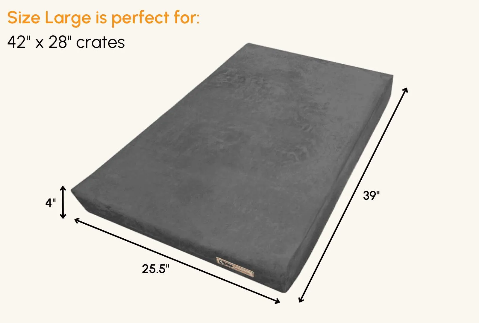 4" Orthopedic Crate Bed