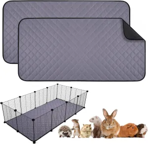 Aitmexcn Guinea Pig Cage Liners - Washable Guinea Pig Pee Pads, Waterproof Reusable & Anti Slip Guinea Pig Bedding Fast and Super Absorbent Pee Pad for Small Animals Rabbit Hamster Rat