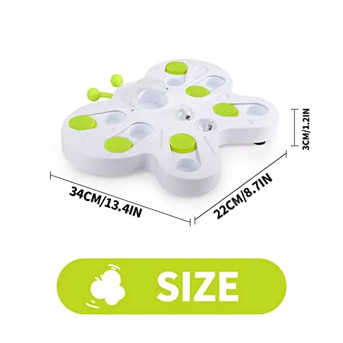 ALL FOR PAWS Interactive Cat Treat Puzzle Slow Feeder Kitten Enrichment Toys Cat Food Puzzle Maze Stimulation Toys Butterfly Shape Cat Toys for Indoor Cats