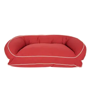 Canvas Cuddler Bolster Bed | Barn Red