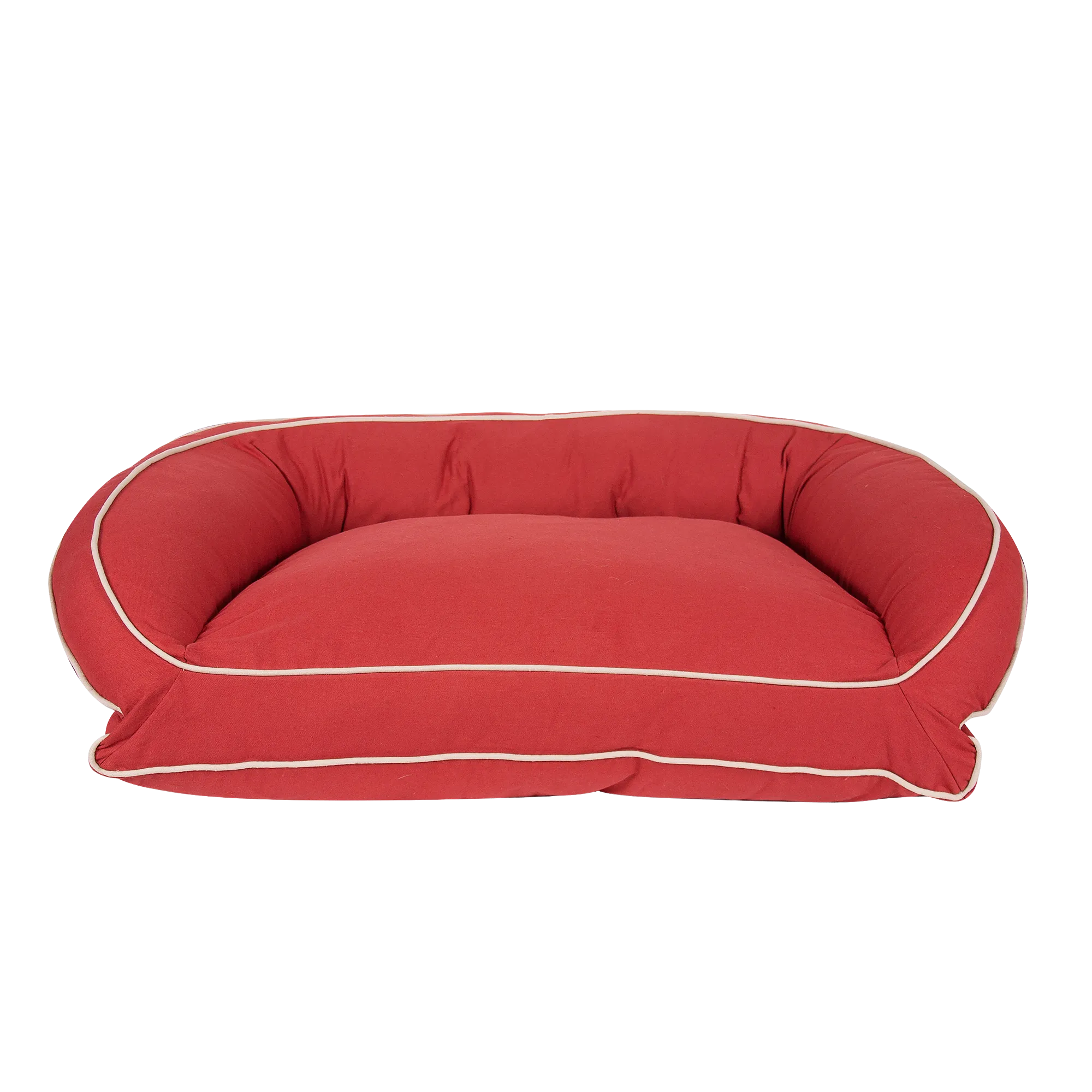 Canvas Cuddler Bolster Bed | Barn Red