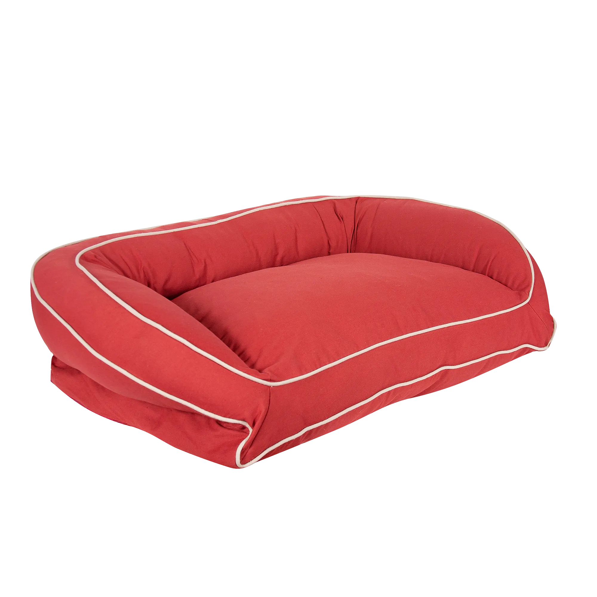 Canvas Cuddler Bolster Bed | Barn Red