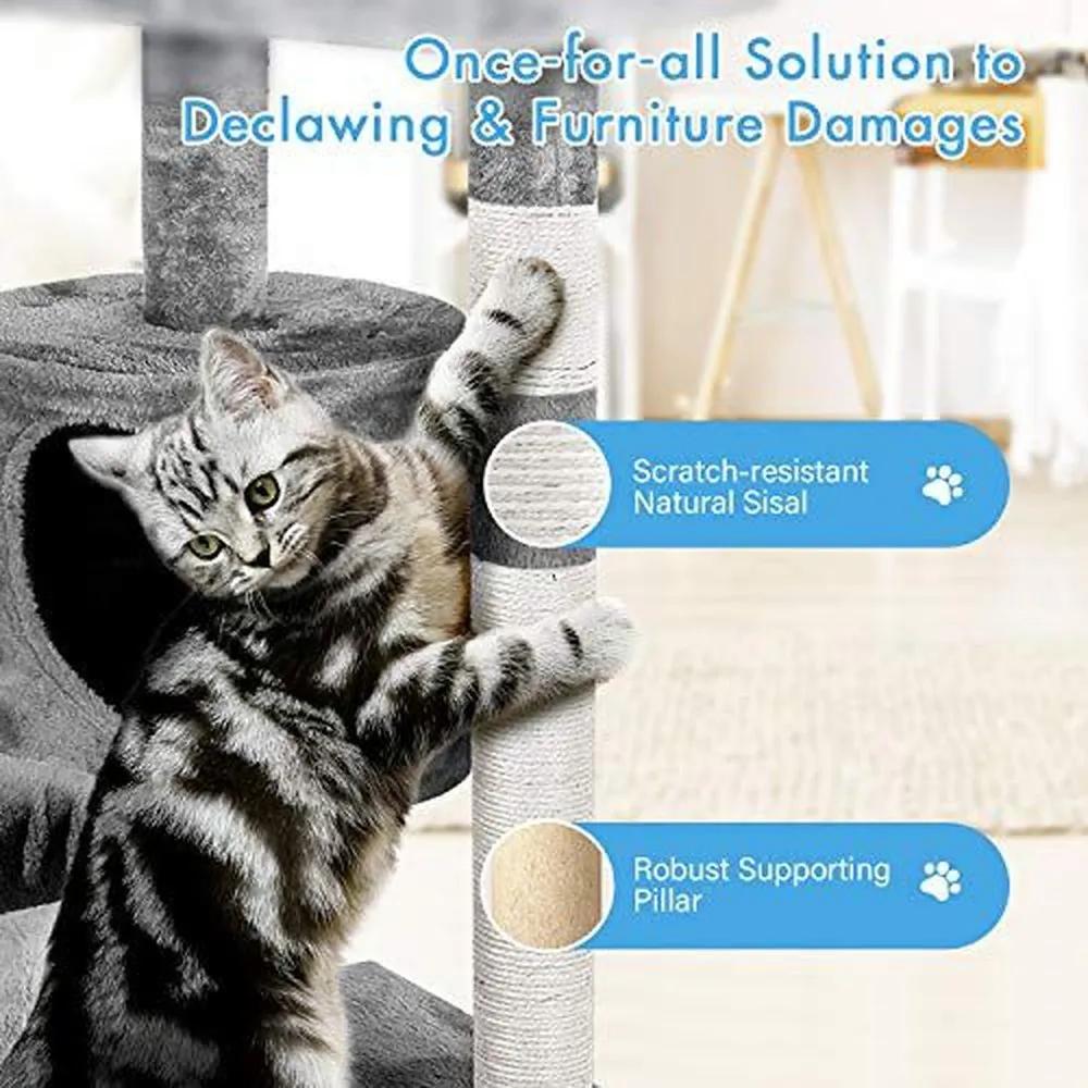 Cat Tree with Platform and Scratching Posts Cat Tower for Indoor Cats