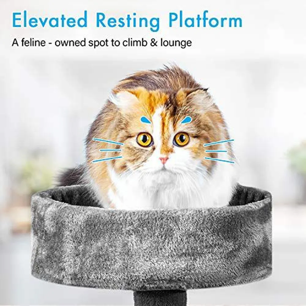 Cat Tree with Platform and Scratching Posts Cat Tower for Indoor Cats