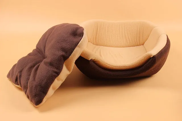 Cozie Cave plus Foldable Nest Pet Bed - 2 in 1