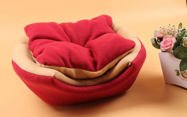 Cozie Cave plus Foldable Nest Pet Bed - 2 in 1