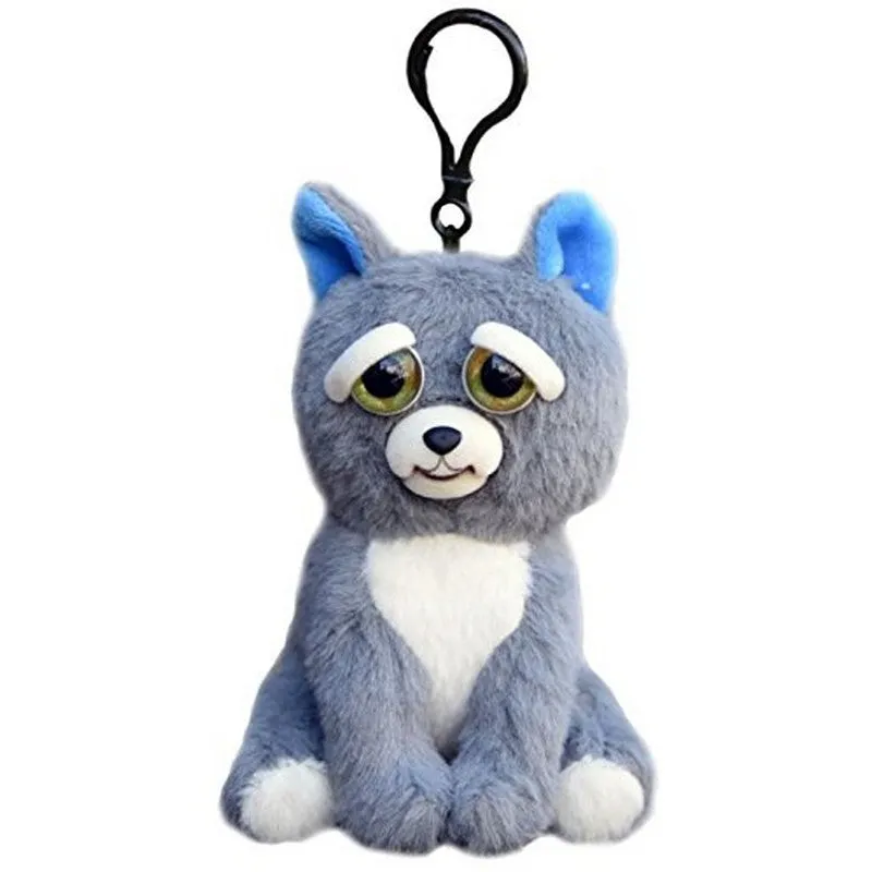 Feisty Pets Mini Sammy Suckerpunch- Interactive 4" Backpack Clip or Purse Charm!