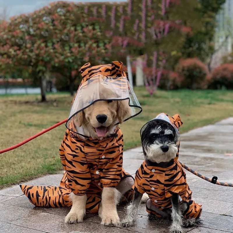 Fun Dog Raincoat: Waterproof Cosplay Clothing for Medium and Large Dogs | Breathable Spring and Summer Raincoat with Playful Prints | Pet Clothes for Rainy Days