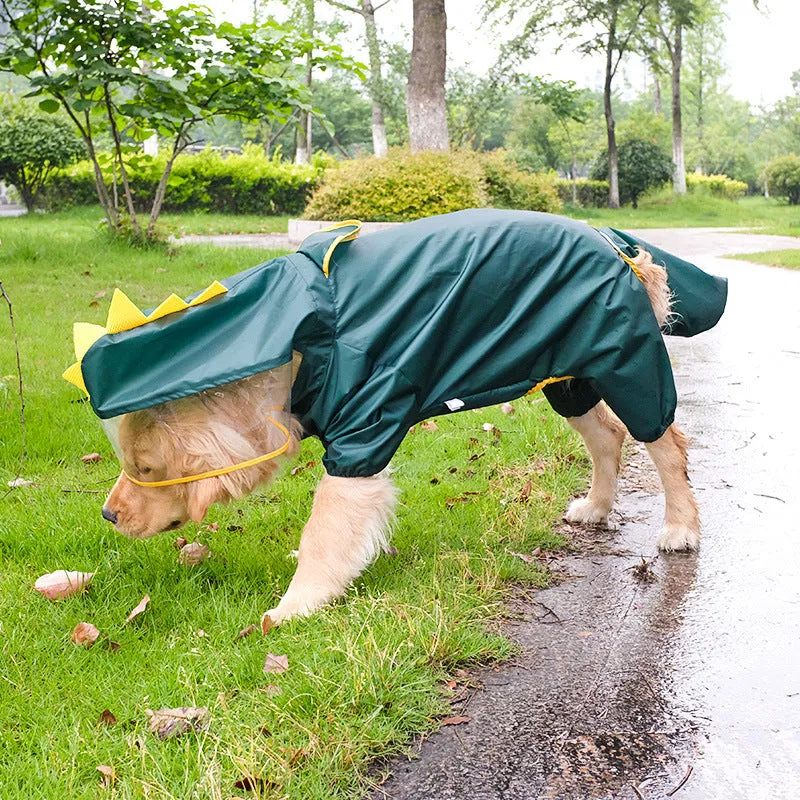 Fun Dog Raincoat: Waterproof Cosplay Clothing for Medium and Large Dogs | Breathable Spring and Summer Raincoat with Playful Prints | Pet Clothes for Rainy Days