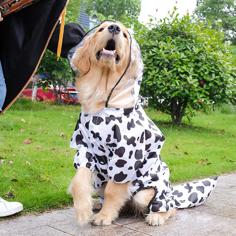 Fun Dog Raincoat: Waterproof Cosplay Clothing for Medium and Large Dogs | Breathable Spring and Summer Raincoat with Playful Prints | Pet Clothes for Rainy Days