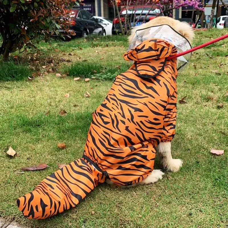 Fun Dog Raincoat: Waterproof Cosplay Clothing for Medium and Large Dogs | Breathable Spring and Summer Raincoat with Playful Prints | Pet Clothes for Rainy Days