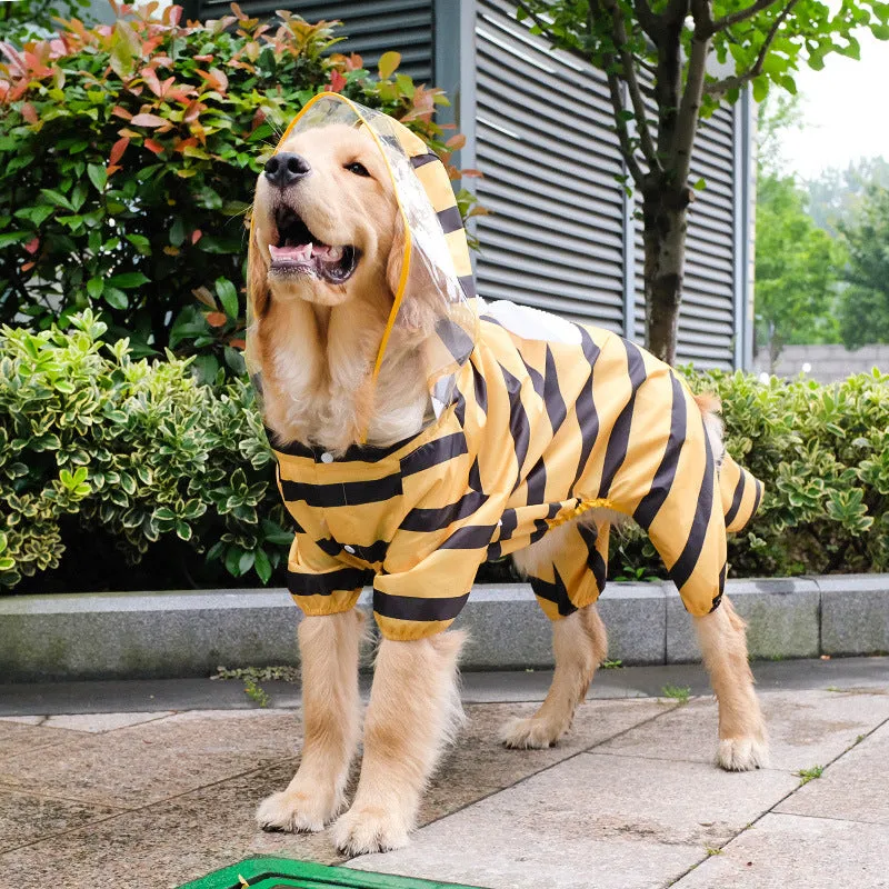 Fun Dog Raincoat: Waterproof Cosplay Clothing for Medium and Large Dogs | Breathable Spring and Summer Raincoat with Playful Prints | Pet Clothes for Rainy Days