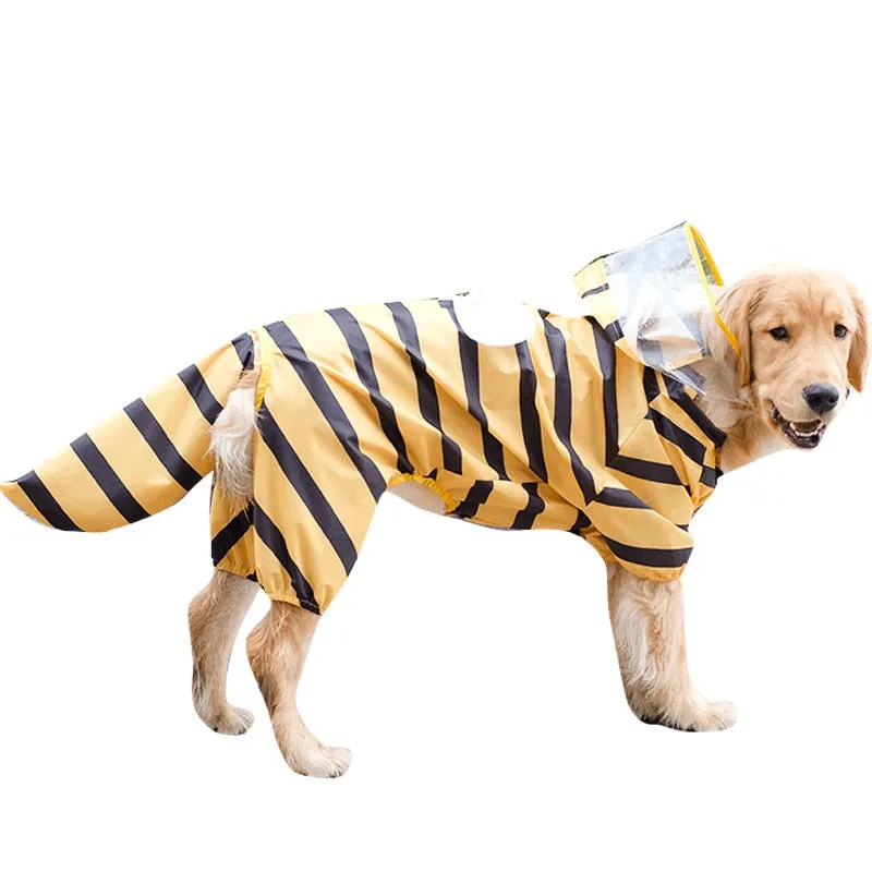 Fun Dog Raincoat: Waterproof Cosplay Clothing for Medium and Large Dogs | Breathable Spring and Summer Raincoat with Playful Prints | Pet Clothes for Rainy Days