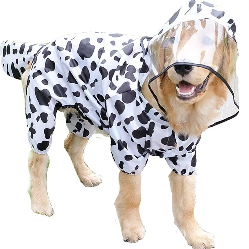 Fun Dog Raincoat: Waterproof Cosplay Clothing for Medium and Large Dogs | Breathable Spring and Summer Raincoat with Playful Prints | Pet Clothes for Rainy Days