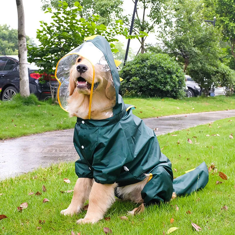 Fun Dog Raincoat: Waterproof Cosplay Clothing for Medium and Large Dogs | Breathable Spring and Summer Raincoat with Playful Prints | Pet Clothes for Rainy Days