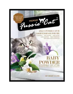 Fussie Cat Scoopable Litter Baby Powder 10L