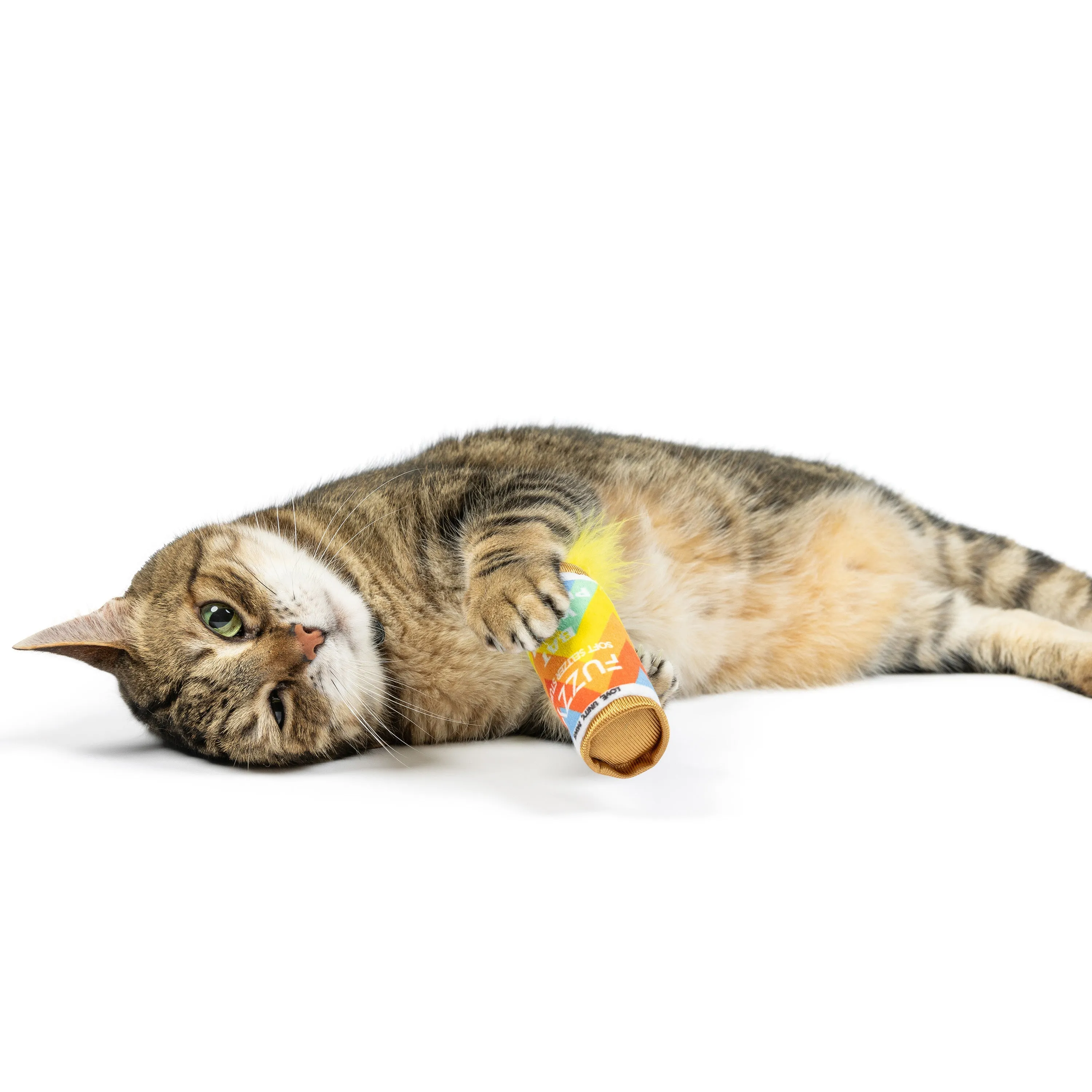 Fuzzy Soft Seltzer Cat Toy