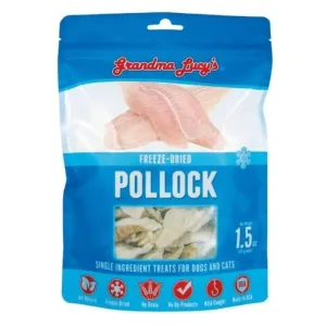 Grandma Lucy's Singles Pollock Freeze-Dried Cat & Dog Treats 1.5oz