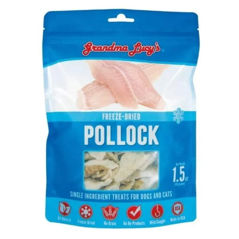 Grandma Lucy's Singles Pollock Freeze-Dried Cat & Dog Treats 1.5oz
