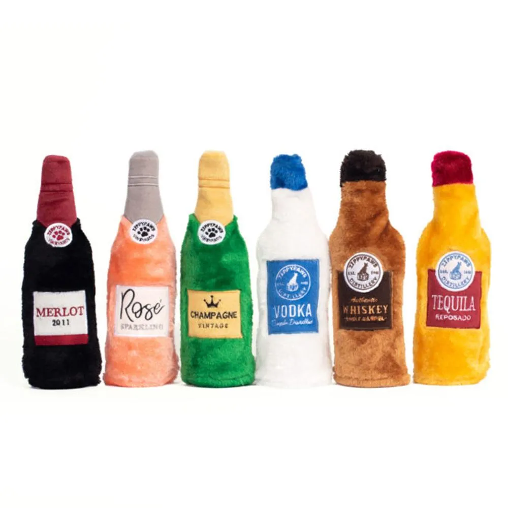 Happy Hour Crusherz - Whiskey Squeaky Plush Dog Toy