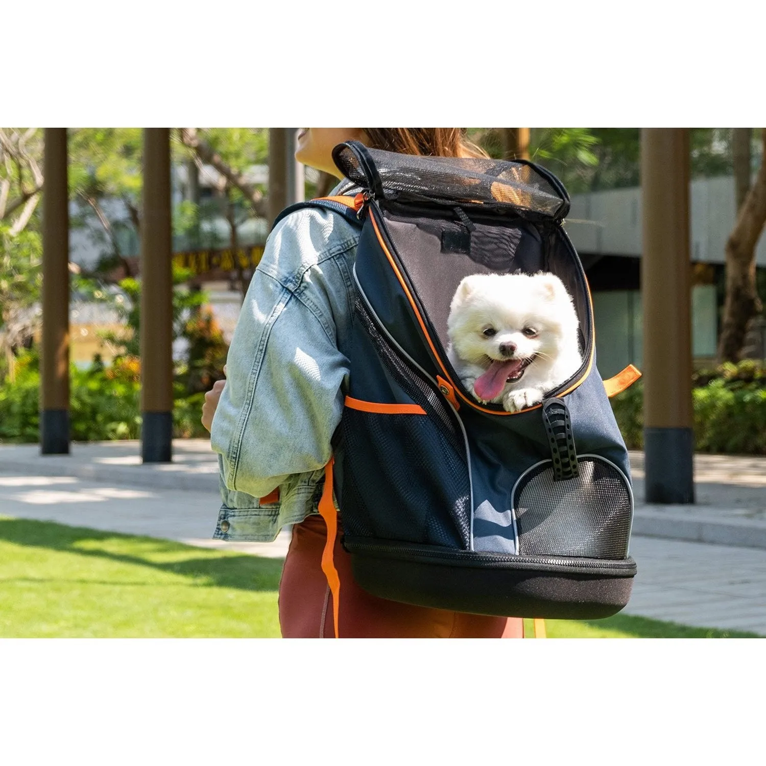 Ibiyaya Ultralight Pro Navy Blue Backpack Pet Carrier^^^