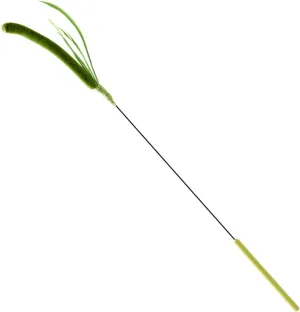 Interactive Cat Teaser Toy Wand with Furry Faux Grass for Indoor Play Grass Teaser Cat Toy Wand Stick