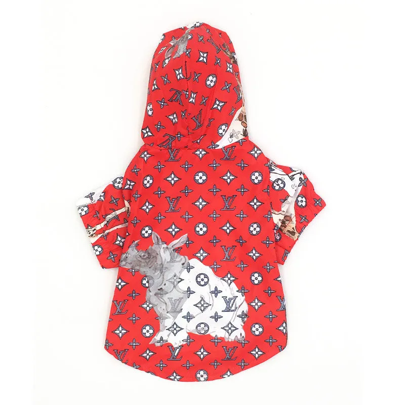 Louis Pawtton Red Jungle Raincoat