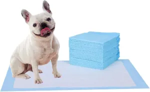 MBPP 6-Layer Pee Pads, Blue, Disposable Pet Training Pads, Paper, Polymer, 18x18 inches, 50 Pcs