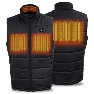 Nexgen Heat Men's NXM3301SET Puffer Black Heated Winter Vest for