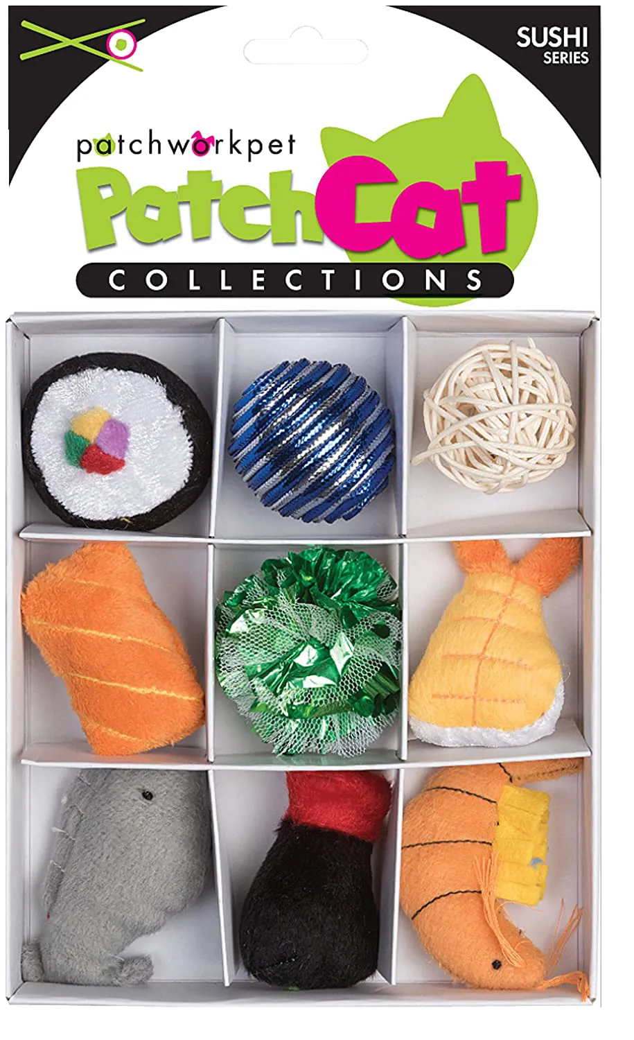 Patchwork - Sushi Box Cat Toy (7in)