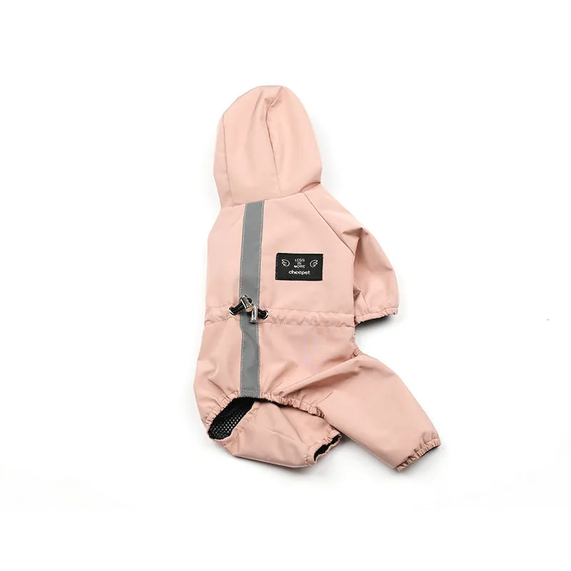 Pet Dog Clothing | Rainproof, Breathable, Reflective Four-Legged Raincoat for Dogs and Cats