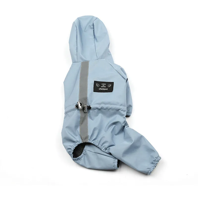Pet Dog Clothing | Rainproof, Breathable, Reflective Four-Legged Raincoat for Dogs and Cats