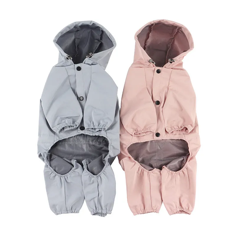 Pet Dog Clothing | Rainproof, Breathable, Reflective Four-Legged Raincoat for Dogs and Cats