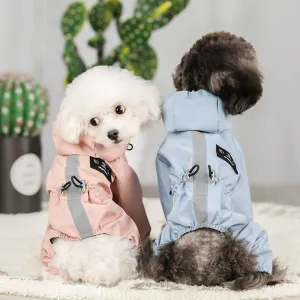 Pet Dog Clothing | Rainproof, Breathable, Reflective Four-Legged Raincoat for Dogs and Cats