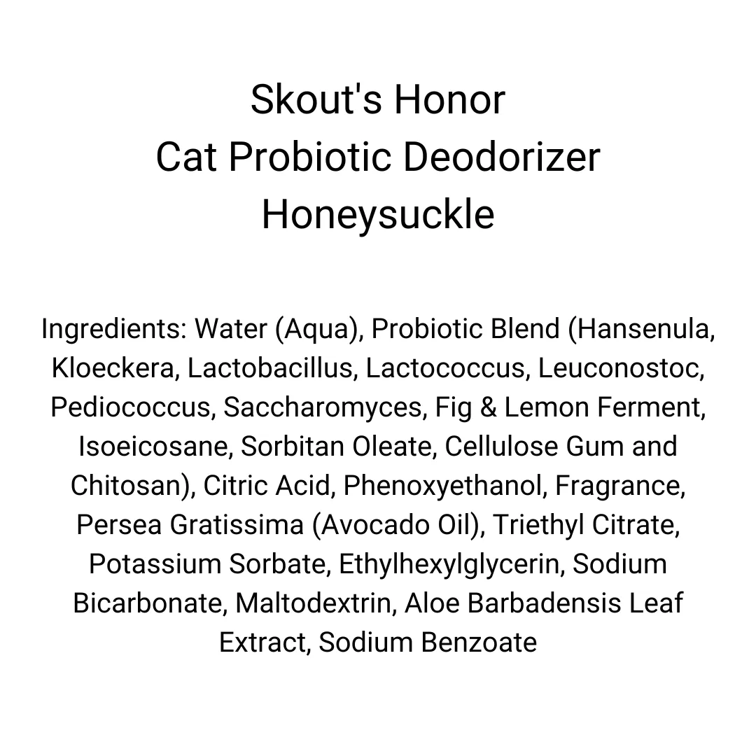 Skout's Honor - Cat Probiotic Deodorizer Spray, Honeysuckle