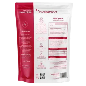 Small Batch Freeze Dried Beef Bites Meal Cat Food 10 oz