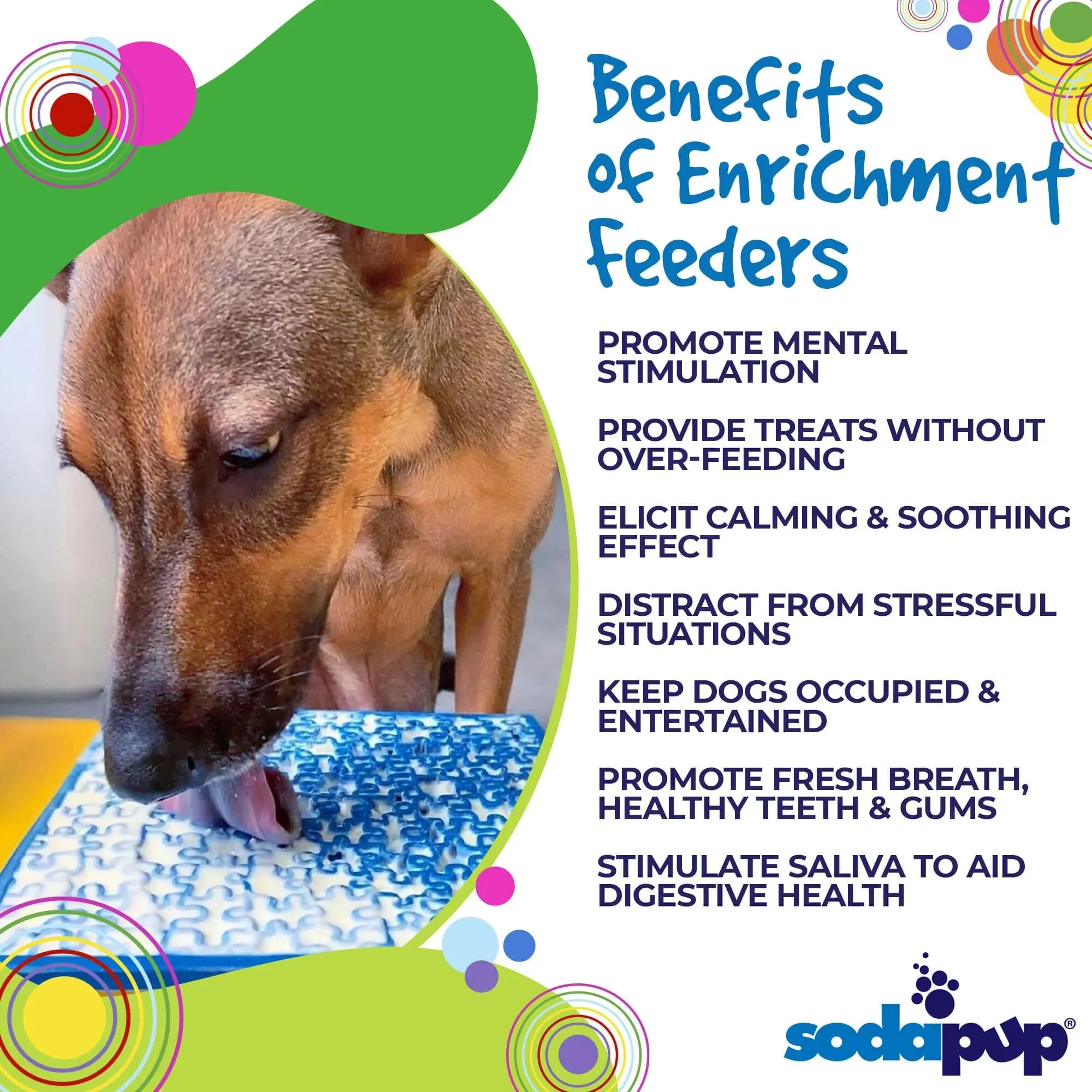 SodaPup Jigsaw Emat Enrichment Lick Mat For Dogs
