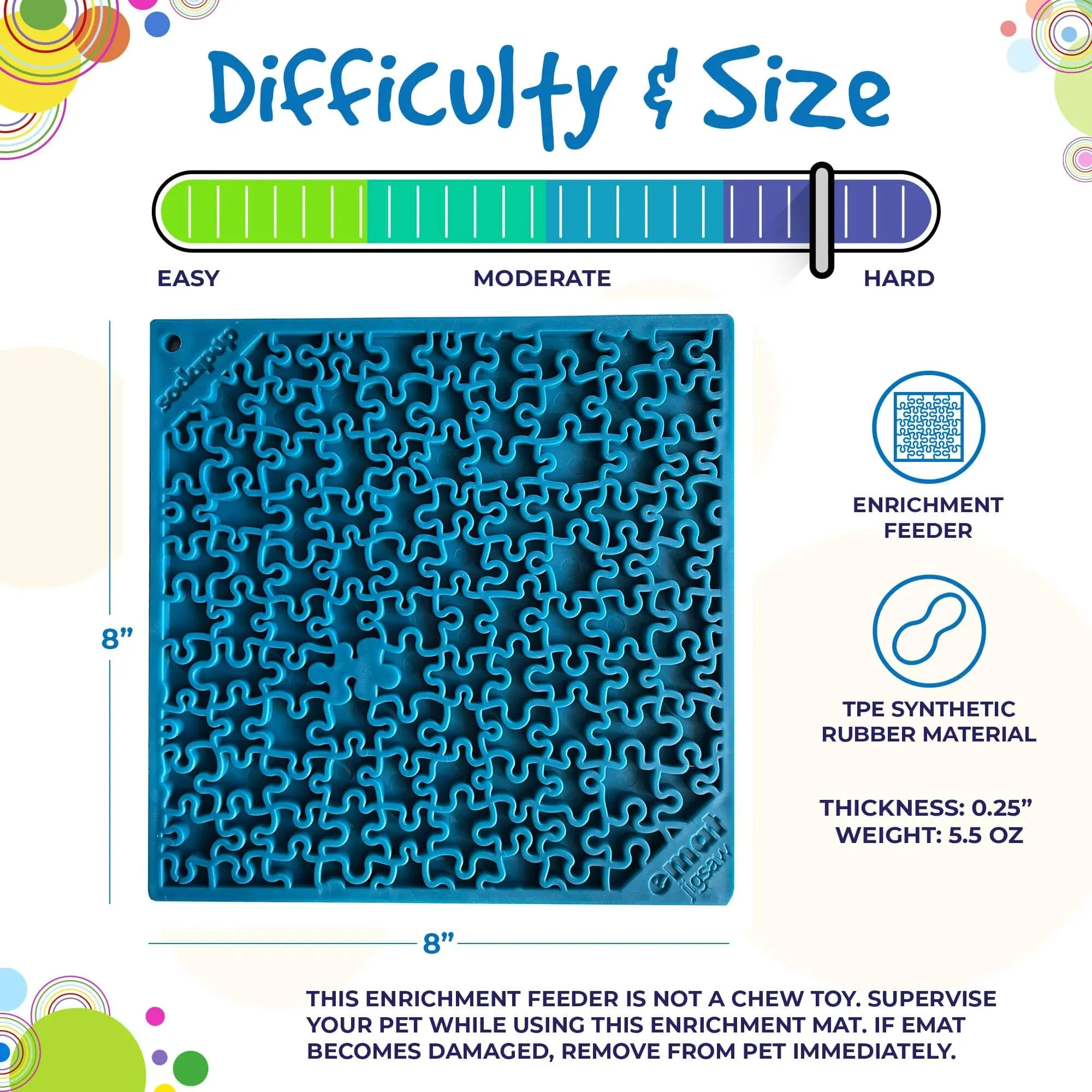 SodaPup Jigsaw Emat Enrichment Lick Mat For Dogs