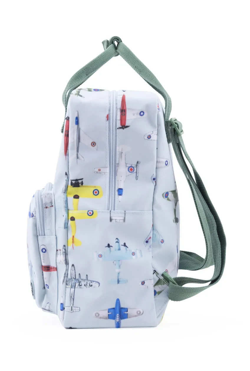 Studio Ditte Large Backpack Ice Blue, Airplanes