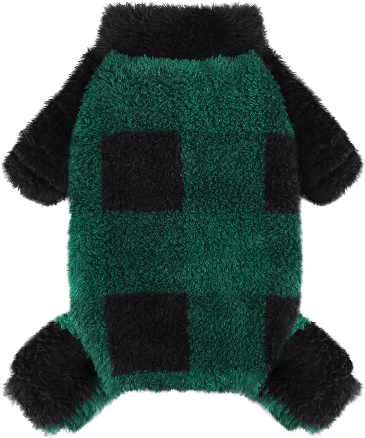 Turtleneck Dog Pajamas for Small Dogs, Fleece Puppy Sweater, Winter Cute Tiny Pet Clothes Pet Jumpsuits Chihuahua Yorkie Puppy Cat Clothes (Medium, Green)