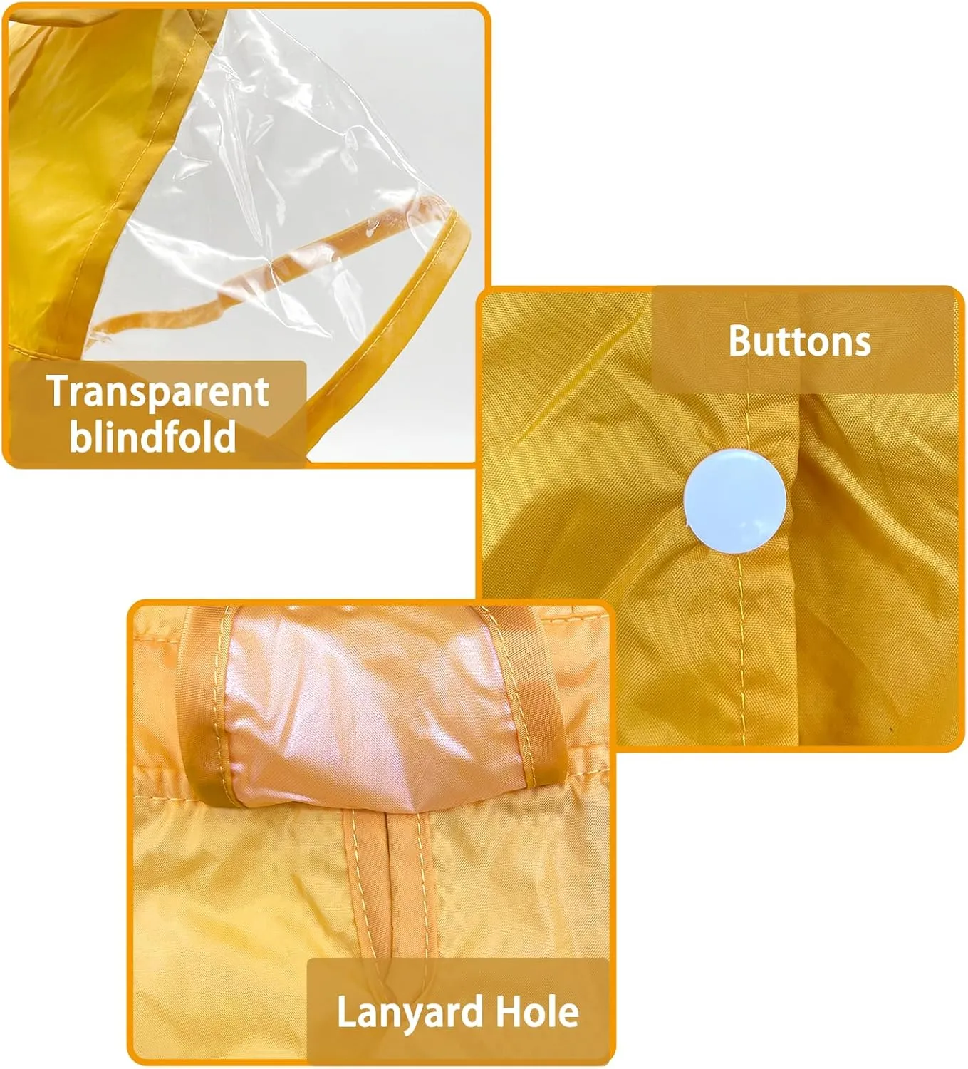 Waterproof Dog Raincoat, Adjustable 4-Legged Dog Rain Jacket with Hood and Leash Hole Reflective Lightweight Outdoor Rain Poncho Gear for Dog Suitable for Small and Medium Dogs (Yellow, Medium)